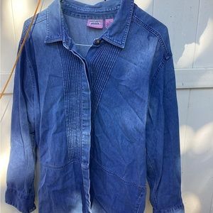 Denim long sleeve shirt 3x